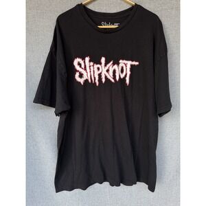 Slipknot Rock Band Metal Concert Black T-Shirt Men's XXL‎ Faded Grunge